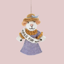 Emmeline the Suffragette Mouse Hanging Decoration