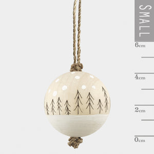 Wood bauble-Winter trees
