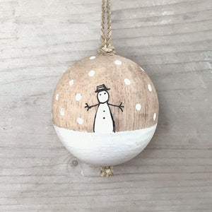 Wood bauble-Snowman
