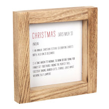 Christmas Definition Wooden Sign