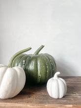 Tall Ceramic Ribbed Pumpkin