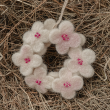 Handmade Hanging Felt Mini Floral Wreath Easter Decoration
