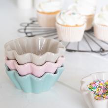 Scalloped Ceramic Dish- Latte