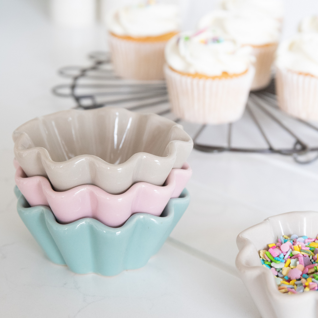 Scalloped Ceramic Dish- Blush