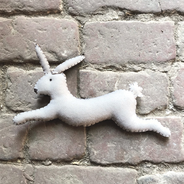 Annie White leaping rabbit