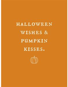 Pumpkin Kisses Mini Metal Sign