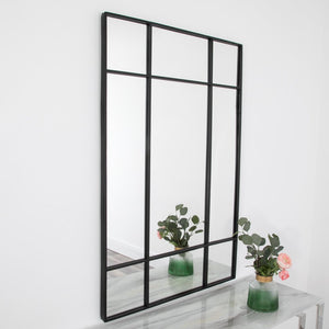 Modern Pane Mirror - Black
