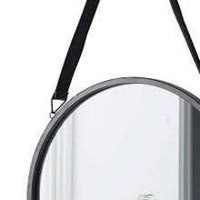 Round Mirror with Leather Strap