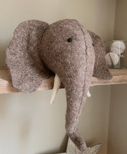 Elephant Head with Trunk Up (semi)