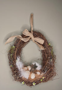 Egg Shaped Easter Wreath