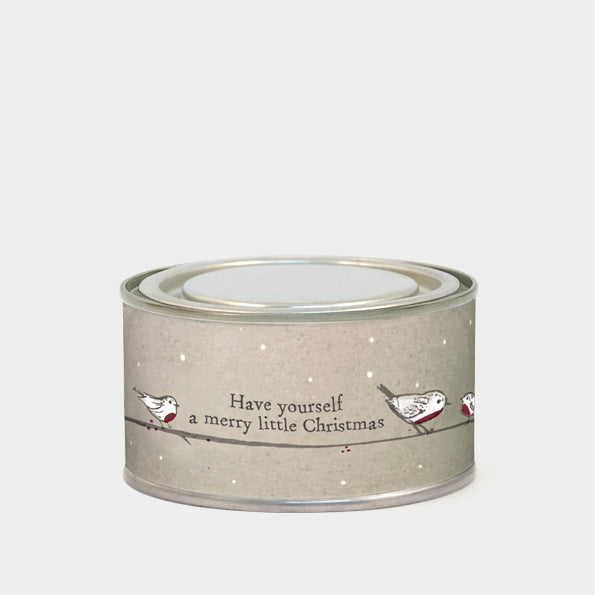 Have Yourself A Merry Christmas Robin Candle